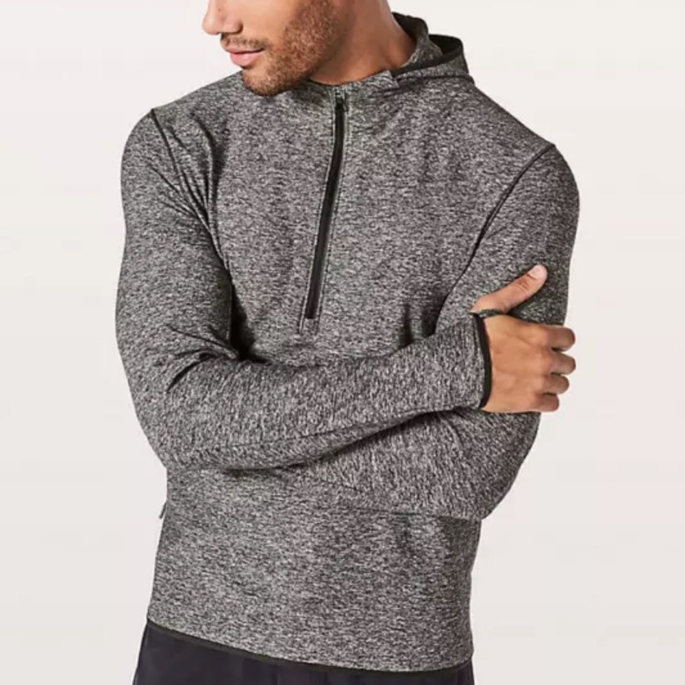 Lululemon Men’s Black Surge Warm 1/2 Zip Hoodie M